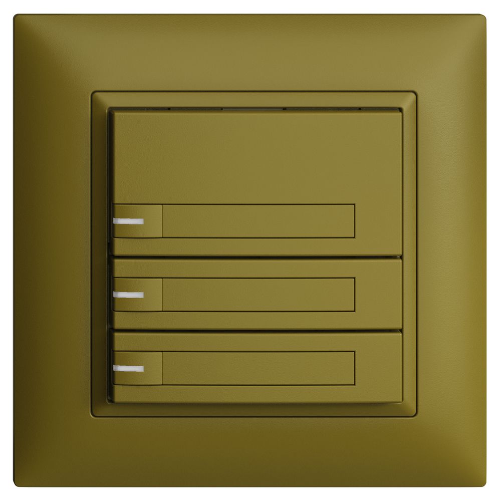 Poussoir KNX RGB ENC EDUE FMI, 250mW, a.LED RGB, papier, 3×pouss., 1×touche, ov