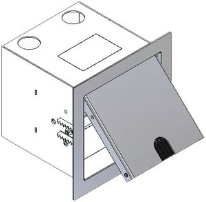 Wandanschlussdose Chromstahl 120×120mm Woertz