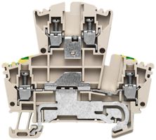 Mehrstock-Reihenklemme Weidmüller WDK DU-PE Schraub.2.5mm² 2 Etagen beige