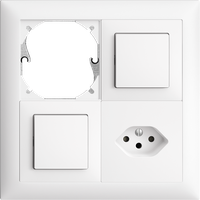 UP-Kombination Edue 2x2, Leer + Sch3/1 + Sch3/1 + T13 ws