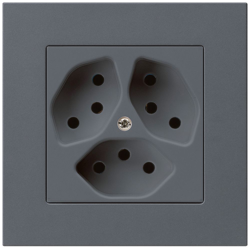 UP-Steckdose kallysto.pro 3×T13 anthrazit