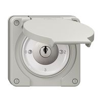 NUP-Drehschalter NEVO, 5/1L, mit Schloss&2 Schlüsseln, KS, 0-1-2-3, lichtgrau