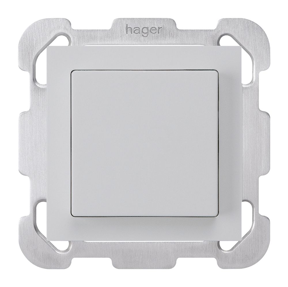 UP-Schalter kallysto 3/2L hellgrau mit Befestigungsplatte