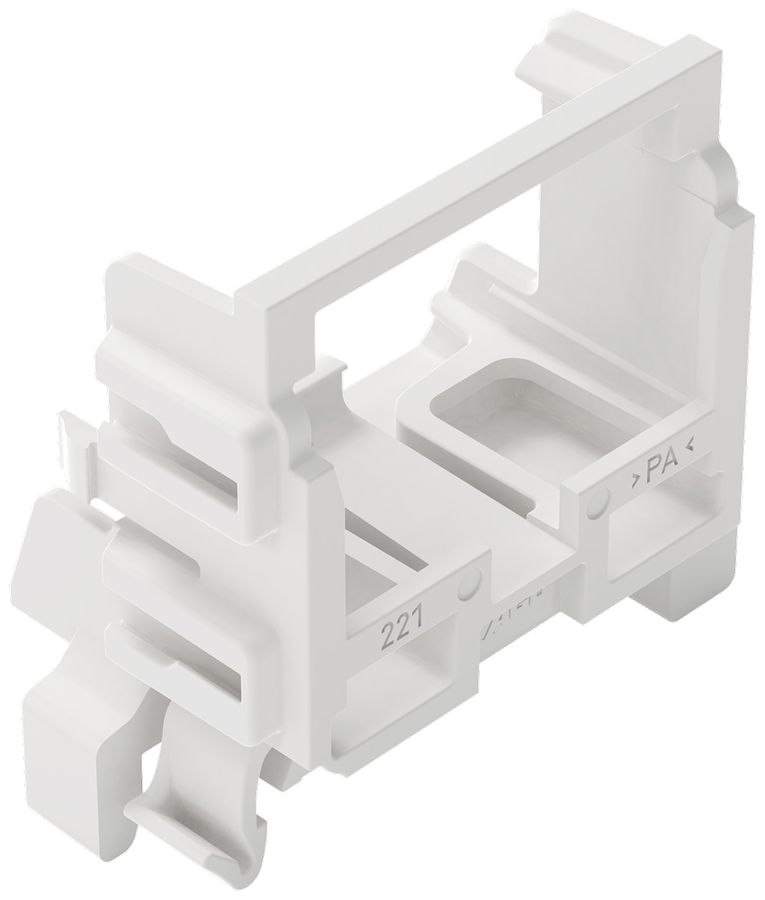 Befestigungsadapter WAGO o.Zugentlastung für 10×4mm² TH35 ws