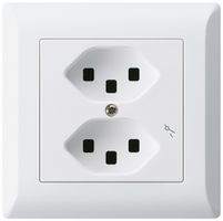 UP-Steckdose Hager kallysto.line 2×T23 1×S C ultraweiss