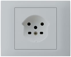 EB-Steckdose HA kallysto Typ 15 mit Steckklemmen mit EB-Dose G3 hellgrau