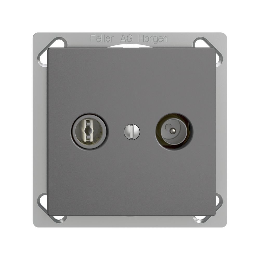 UP-TV-R-Dose EDIZIOdue 4dB dunkelgrau Breitbanddose 5…2000MHz, FMTE