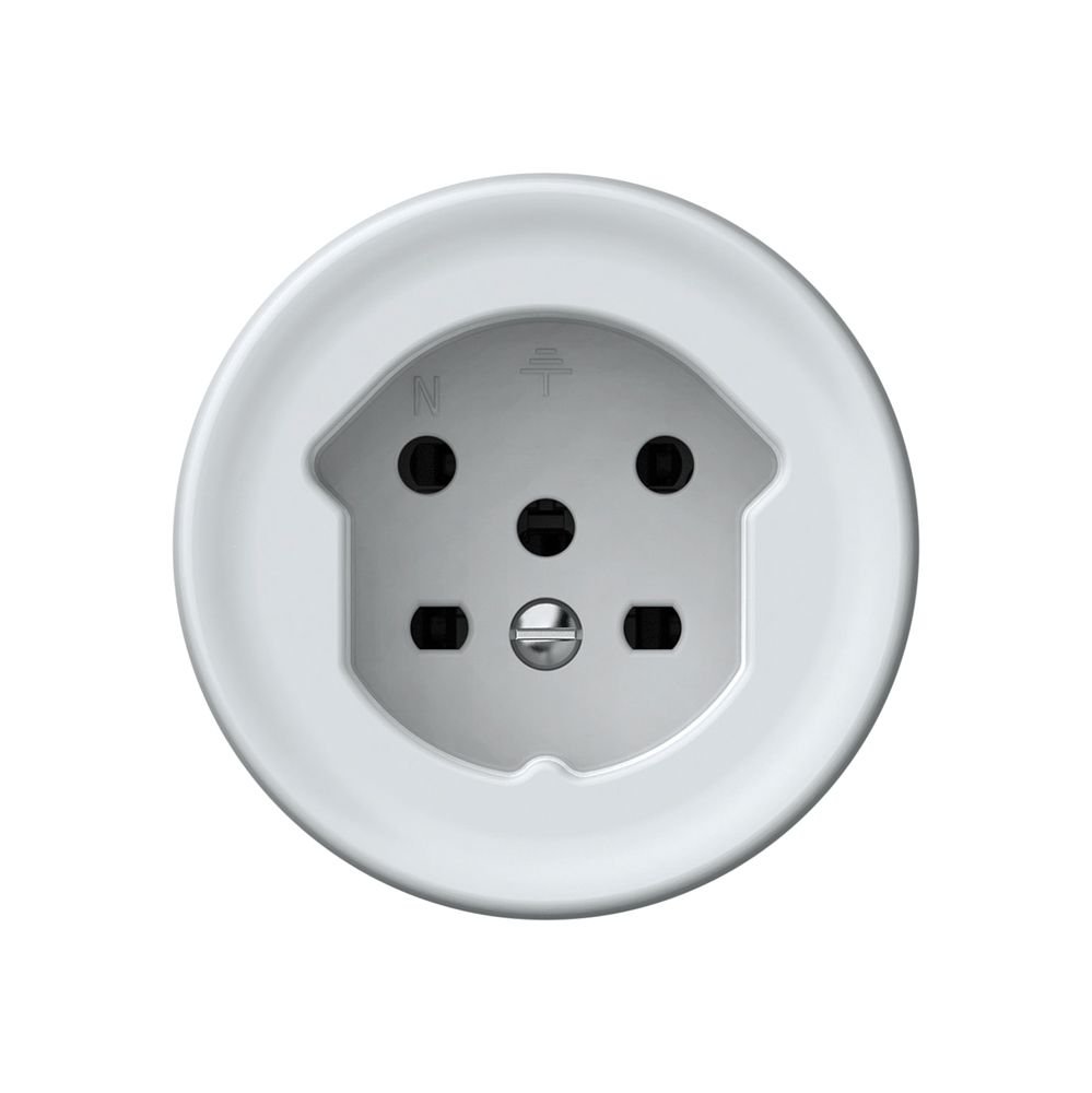 Prise origin 1×type 15 10A 230V 60×60mm blanc