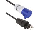 Verlängerung MH T23/CEE 16A blau 230V H07RN-F3G1.5mm² GDV 1.5m IP44 schwarz