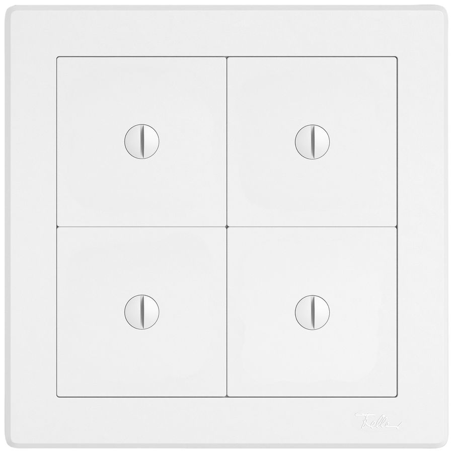 UP-Kombination EDIZIO.liv SNAPFIX® 2×2 156×156mm 4×blind weiss