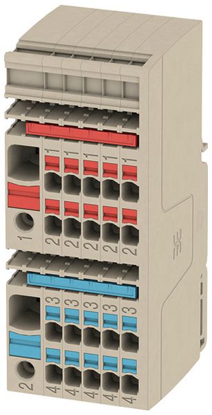 Barrette de bornes Weidmüller SET AAP14 6P 0.5…10mm² 57A 500V push-in beige