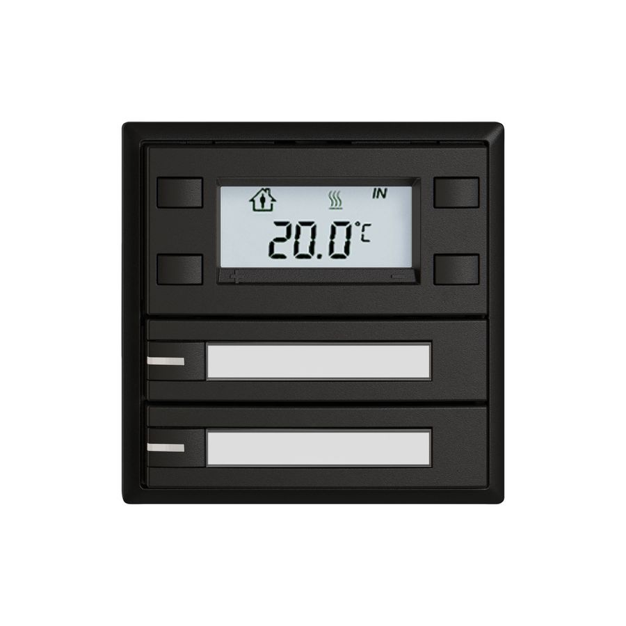 Poussoir RTH EDIZIO.liv SNAPFIX® a.RGB-LED étiqu.2×touches comm.1T no