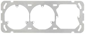 Placca d.fissaggio HA grd.I-I-I, horizontale 77×197mm, 2×3-punti+52mm, alluminio