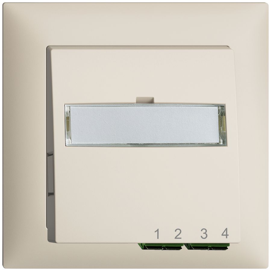 UP-Anschlussdose FTTH EDIZIOdue FH 2×LC APC Duplex FMI crema