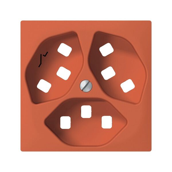 Frontplatte SIDUS orange zu 3×T23/1 mit shutter