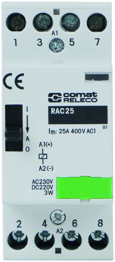 REG-Schütz ComatReleco RAC, 230VAC/DC, 4S 25A, ON-OFF-AUTO