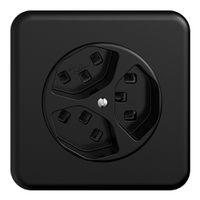 UP-Steckdose 3×T23 STANDARDdue schwarz