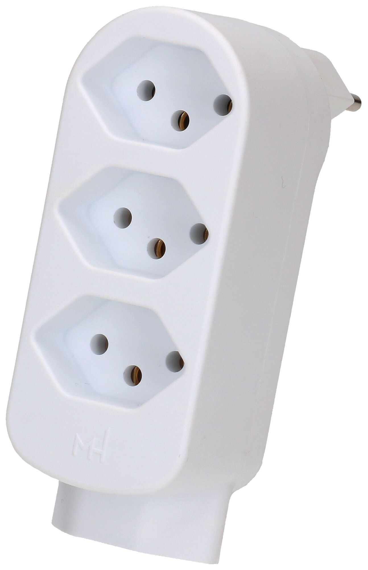 Mehrfach-Stecker MAX HAURI ADAPT SPLIT 10A 4×T13 ws