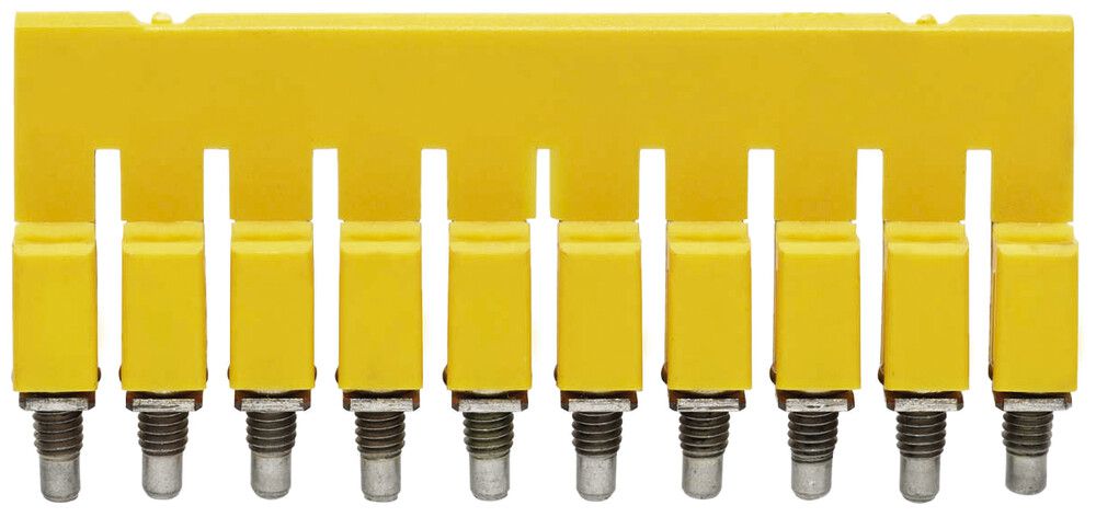 Connexion transversale Weidmüller WQV 6/10 vissé 10L pas 8mm isolé 57A jaune