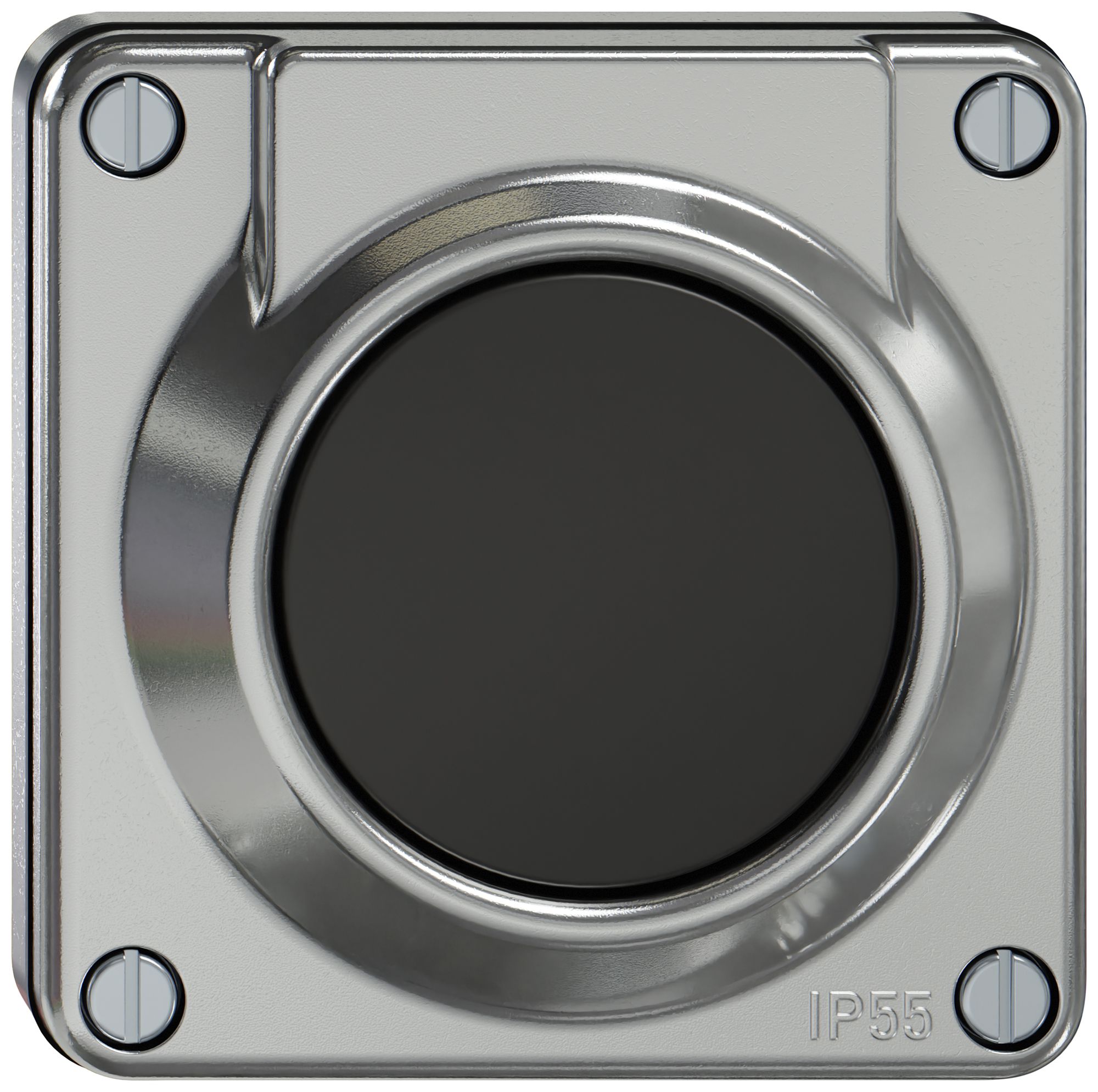 UP-Sonnerie-Drucktaster ELEMENT SNAPFIX® 87×87×19mm alu