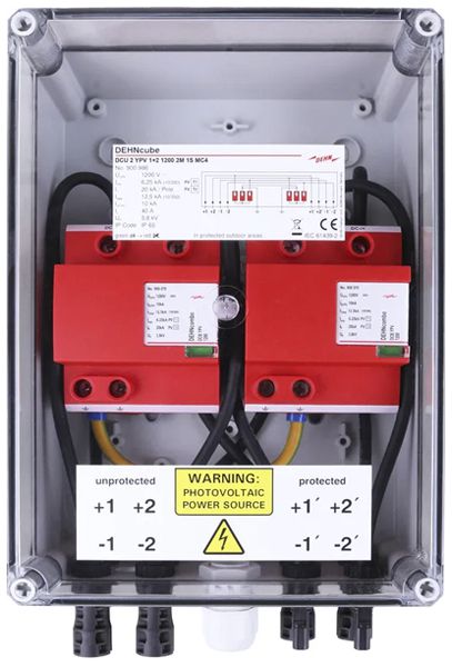 Generatoranschlusskasten DEHN/elvatec SE DCU 2 YPV 1+2 1200 2M 1S original MC4