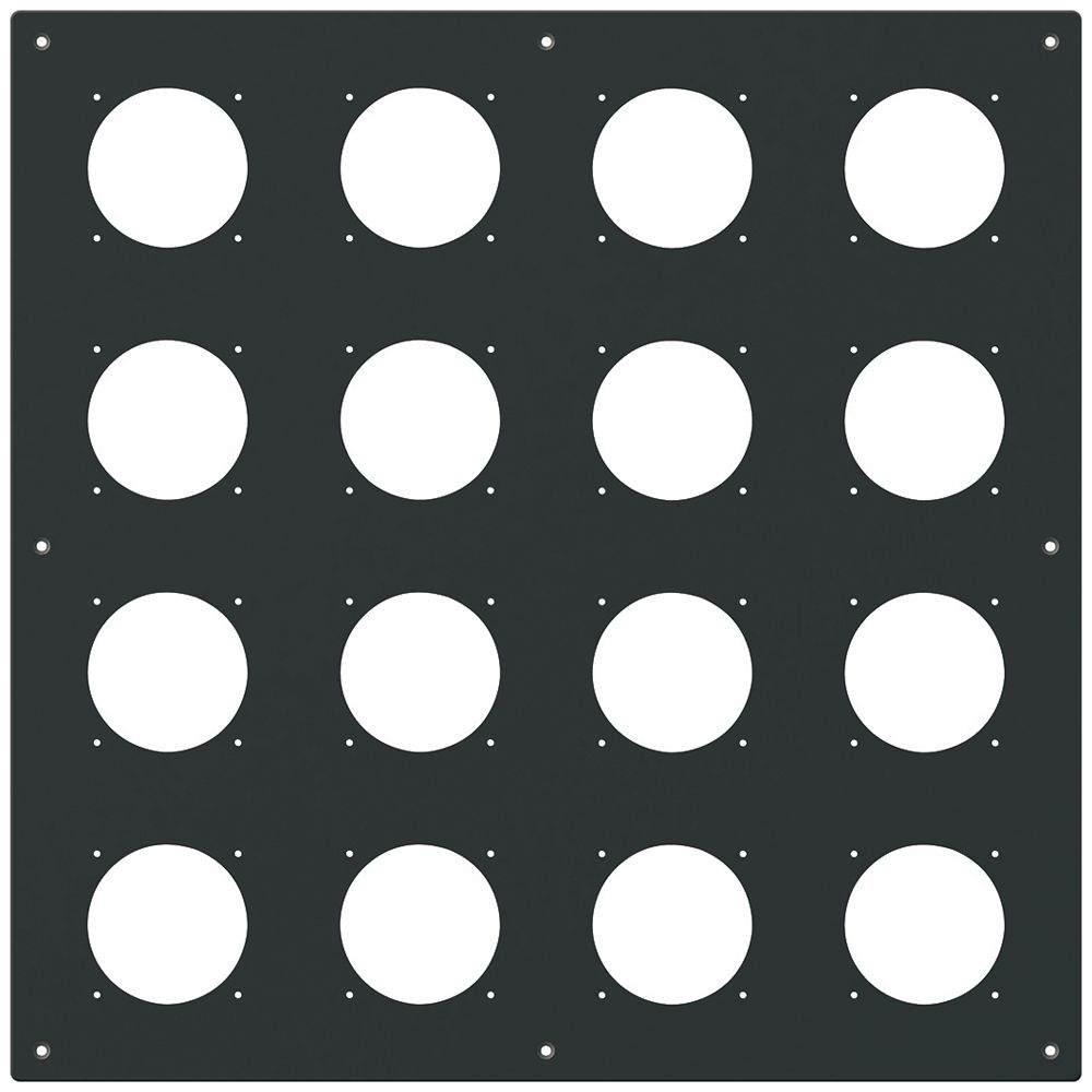 Placca d.montaggio INC robusto 4×4 alluminio, nero