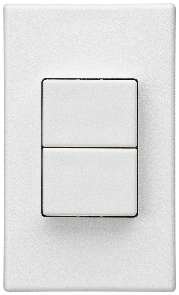 Poussoir double INC Hager FLF 10A/250V 0/1L blanc