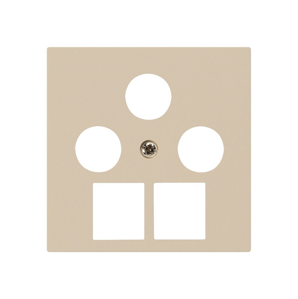 Placca frontale kallysto 3×coass./2×RJ45 beige