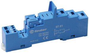 Fassung Finder für Relais 46.61 Zugfederklemmen mit Plastikbügel