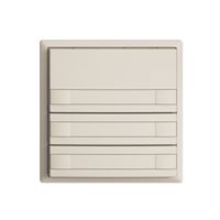 KNX-Taster RGB EDUE, 250mW, o.LED, m.Papiereinlage, 3×Taste, 2×Tastenb., crema
