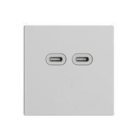 Steckdose USB 18W 2×Typ C Feller EDIZIOdue F 230V 3600mA hellgrau