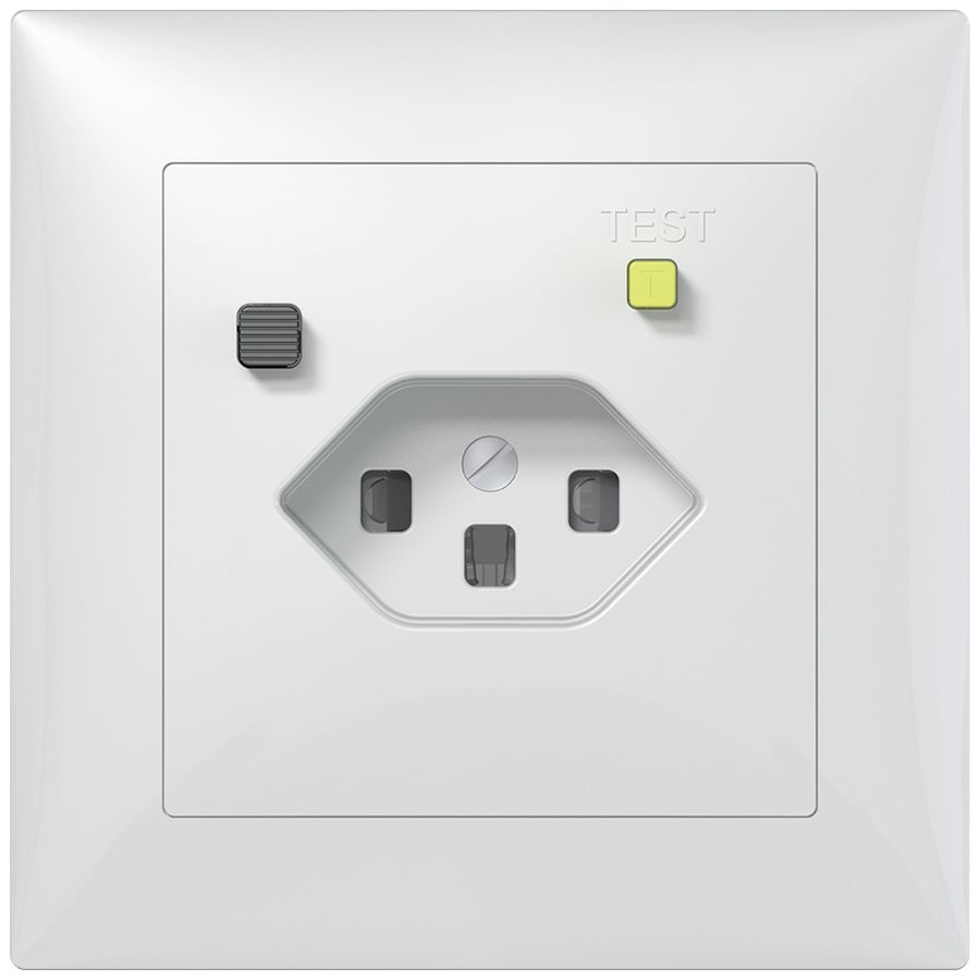 UP-FI-Steckdose SIDUS B T23 30mA, shutter, weiss glänzend