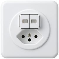 UP-Kombination beleuchtet 1/3+3/1L+Typ 13 basico ws 2 Linsen