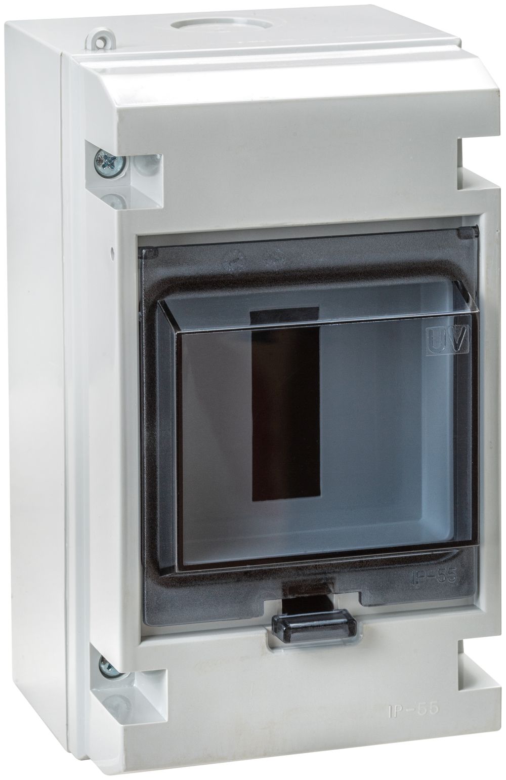 AP-Gehäuse Elcase 174×101×111mm, 1×4 Module, IP65, IK08, 650°C, ABS/PC, grau