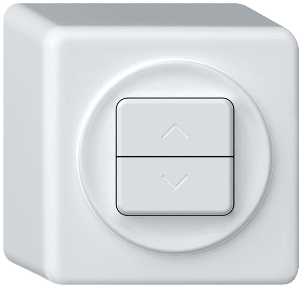 AP-Storenschalter origin 1P 2×Tasten 88×88×54mm weiss