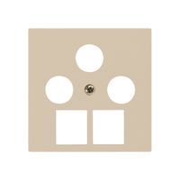 Placca frontale kallysto 3×coass./2×RJ45 beige