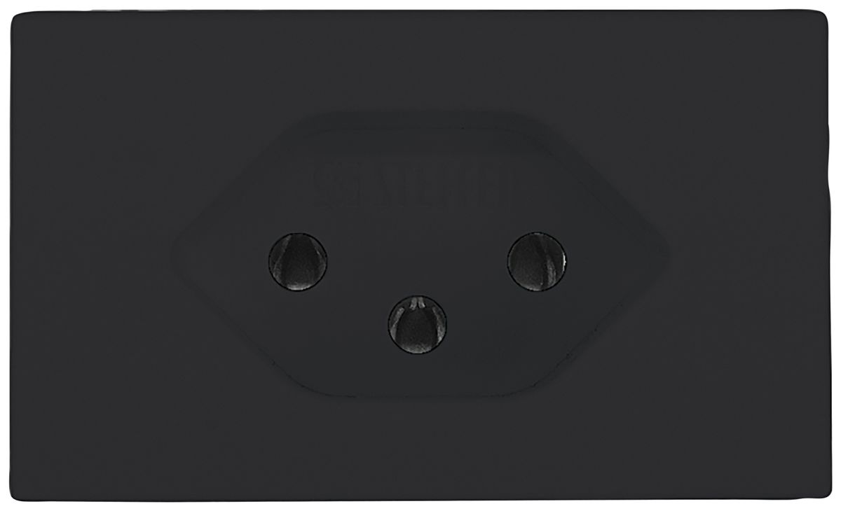 FLF-Steckdose A. Steffen 1×Typ 13 10A 250V 62.5mm×37.5mm schwarz
