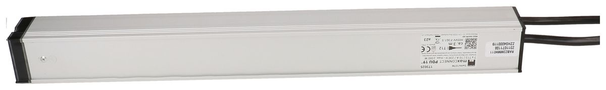 Prise multiple 19" MH maxCONNECT 7×T13 1UH Td 3×1.5mm² 1×T12 3m noir/aluminium