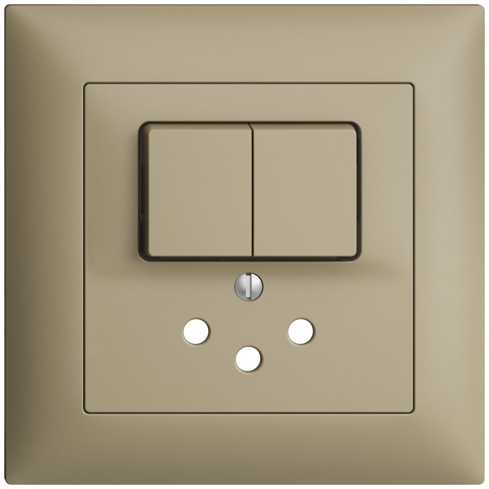 Kit frontal ENC EDIZIOdue sand 88×88mm pour combi 2 boutons+T12