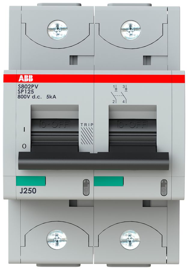 Leitungsschutzschalter ABB S802PV-SP125 2P 800VDC 125A 5kA 3TE