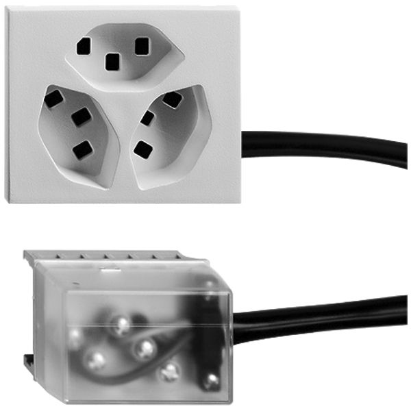 EB-Steckdose FLF 3×T23 FP L3 schwarz FH ST Ecobus power