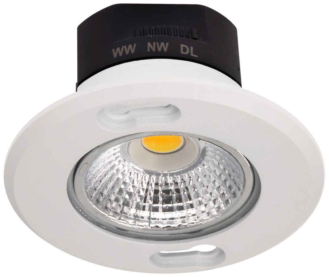 EB-Spot DOTLUX MULTISCREWcs 5W 430lm 3000…5700K IP44 MB DIM Ø50…68×43mm weiss