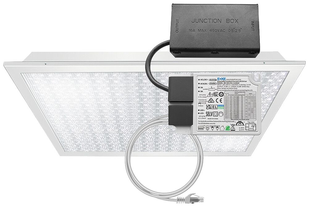 Kit EB-LED-Leuchte ESYLUX CELINE-2 PNL 625 DDP TR 33W 4600lm 840 + Driver DALI-2