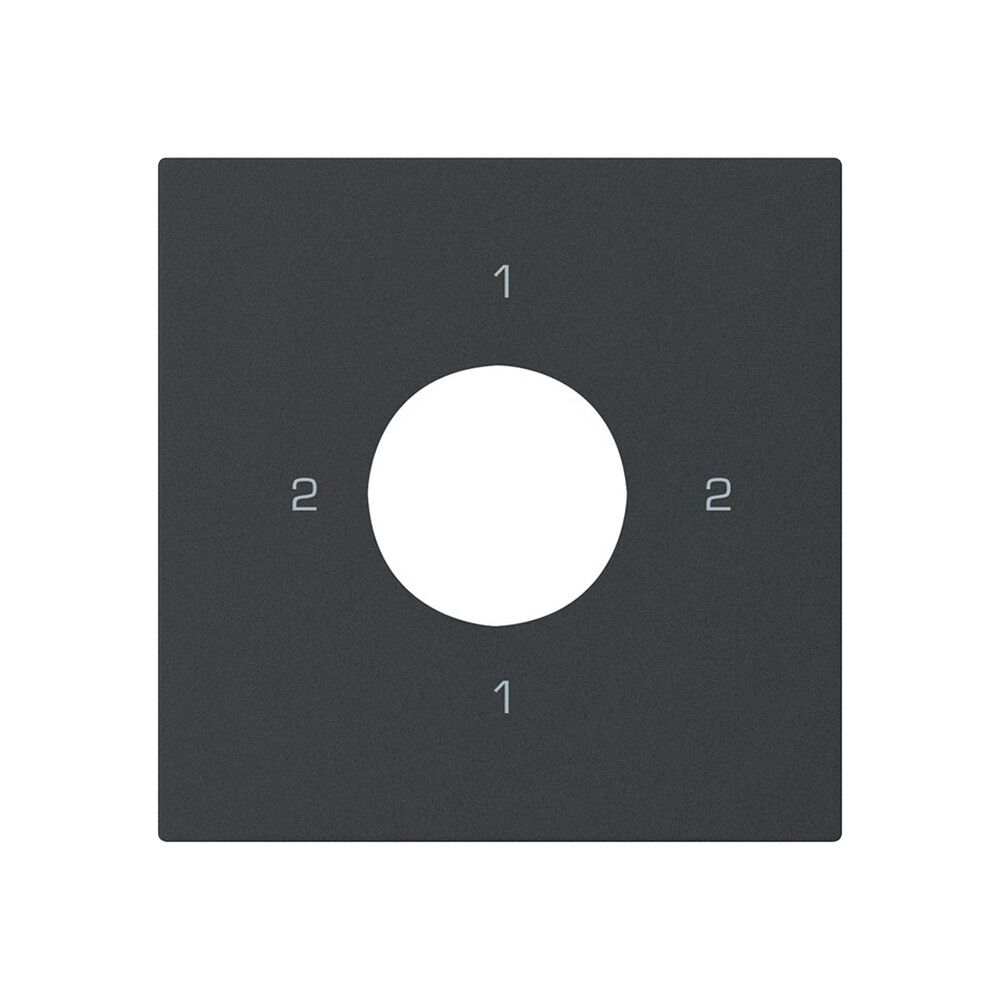 Kit frontale per interruttore a chiave S3 60×60mm kallysto 2-1-2-1 nero