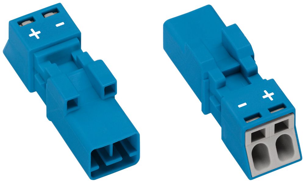 Stecker WINSTA MINI 2L ohne Zugentlastungsgehäuse, blau