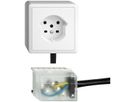Prise AP EDIZIOdue T15 blanc Snap pour câble plat Powerbus