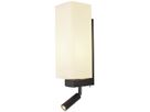 Wandleuchte SLV QUADRASS SPOT E27 40W mit LED-Leselicht 2W schwarz