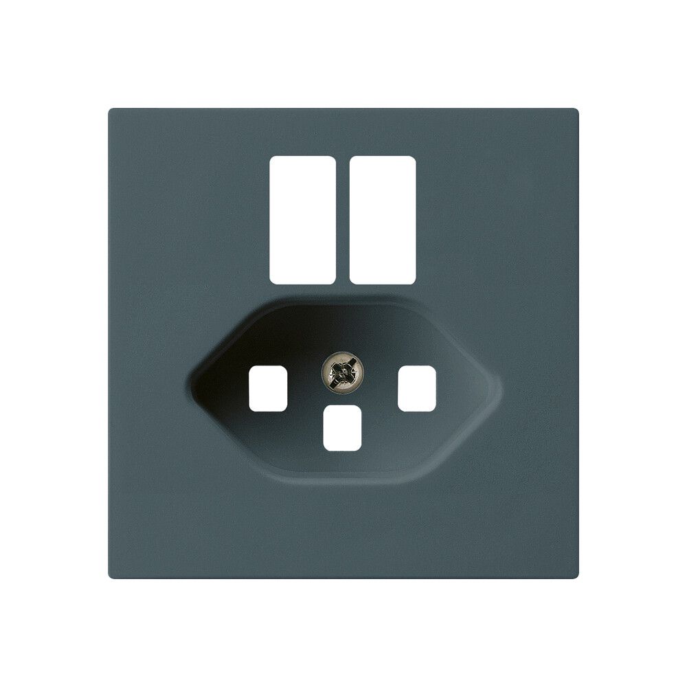 Placca frontale kallysto per presa 2×USB & T23 antracite