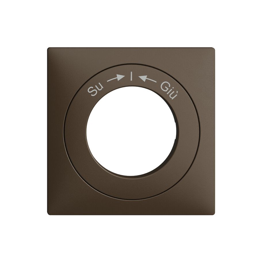 Kit frontal EDIZIOdue Su->I<-Giù coffee 60×60mm pour contact pivotant