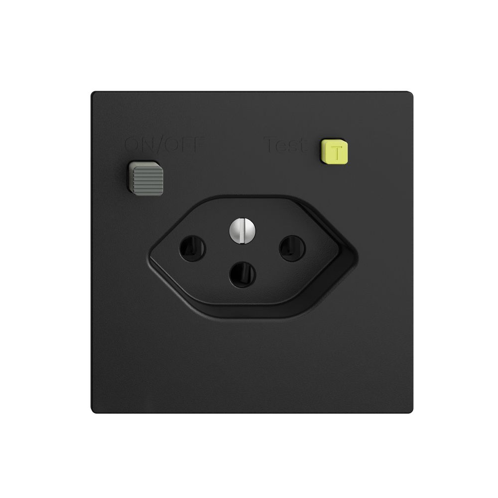 Prise ENC EDIZIOdue T13 FI 30mA F, noir